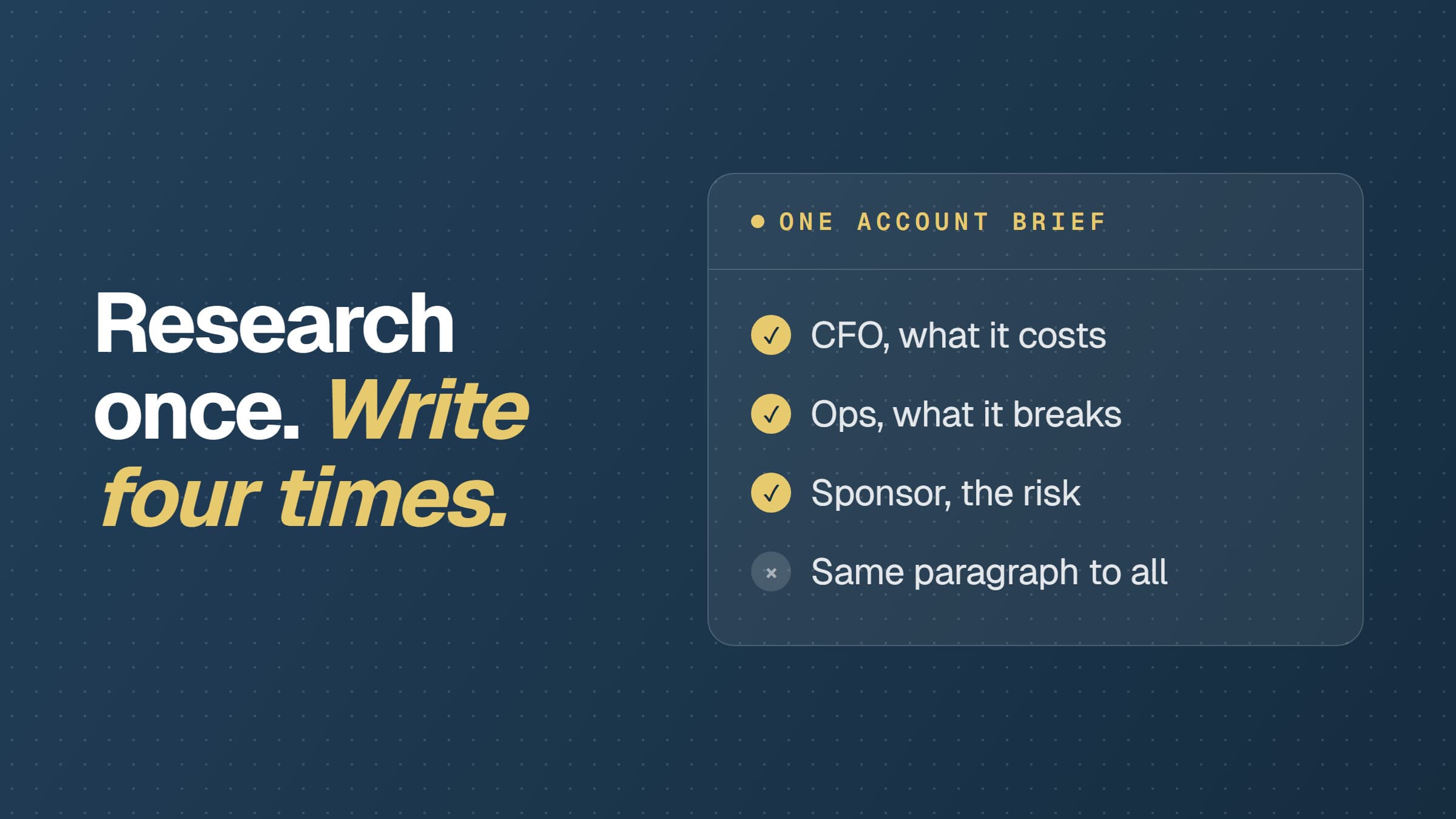 How to run account-based outbound without a research team