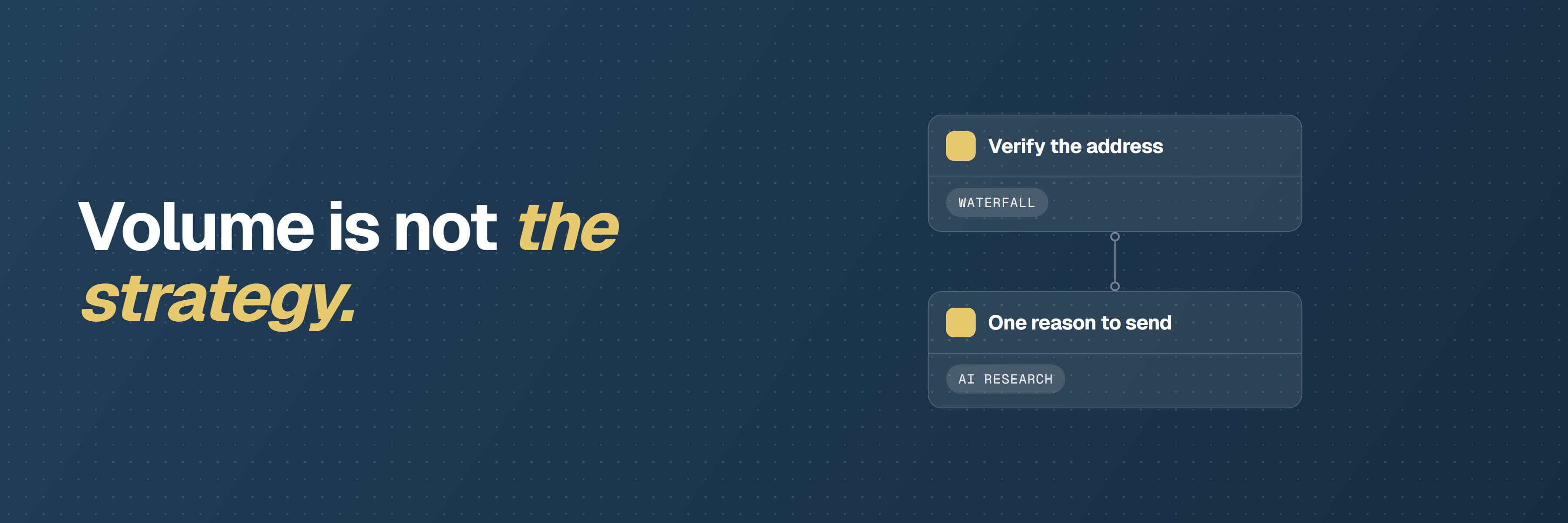 A cold outbound list reduced to verified addresses with a reason to contact